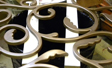 Aluminum sign parts coated with bronze